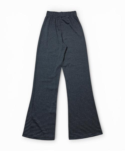 Bonseullipi Stripe Flare Lounge Pants (Black)