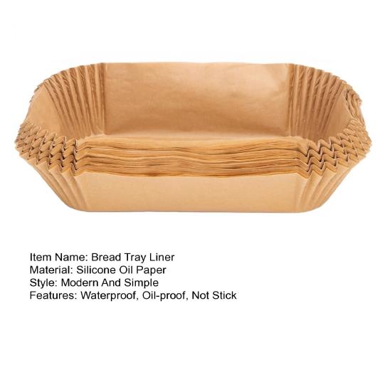 100 Stück Kastenform-Einlagen 9x5 Zoll Antihaft-Backpapier Einweg-Backpapier-Einlagen zum Backen von Brot, Toast