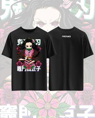 Demon Slayer Kamado Nezuko Anime Printed Cotton Tshirt for Men and Women Casual Fashion Oversized Anime Peripheral Clothing