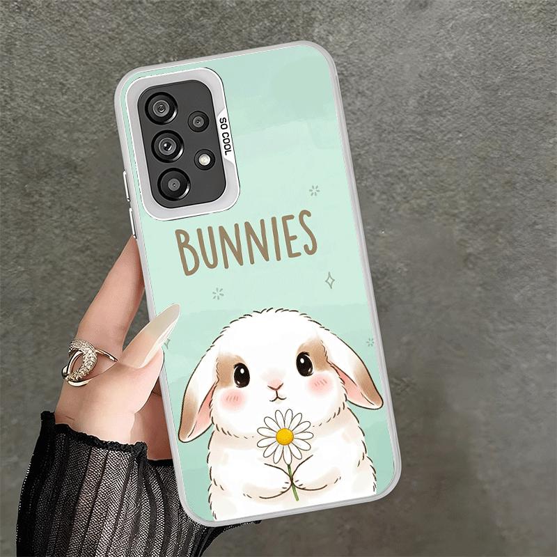 Süße Cartoon-Hase-Handyhülle stoßfest für Samsung A17 A16 A15 A14 A37 A57 A36 A56 A26 A35 A55 A25 A34 A54 A24 A13 A23