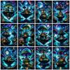 Tree Diamond Embroidery House Rhinestones Picture Landscape Fantasy Painting Kits Cross Stitch Mosaic Moon Wall Art