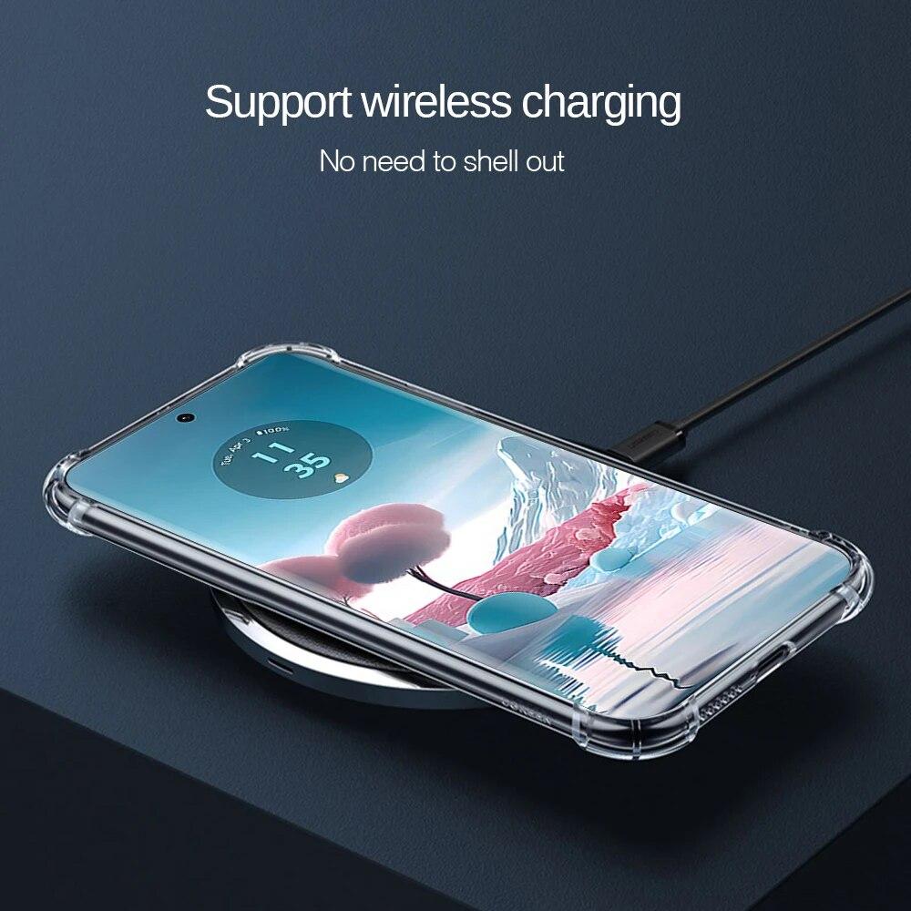 Capa de telefone de silicone macio à prova de choque de airbag para Motorola Edge 40 Neo 40 Pro Capa de proteção transparente em TPU para Motorola Edge 30 Pro Capas traseiras
