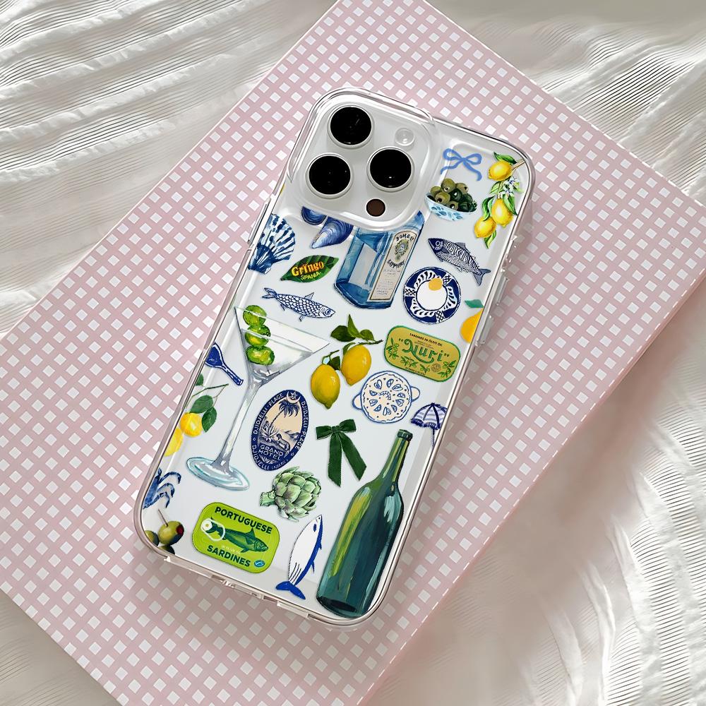 Seaside Scenery Wine Lemon Phone Case For Samsung Galaxy S26 S25 S24 S23 S22 S21 S20 FE Note 20 10 Edge Plus Ultra Lite 5G Cover
