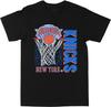Philcos NBA New York Knicks NY Knicks 90s Black T-Shirt