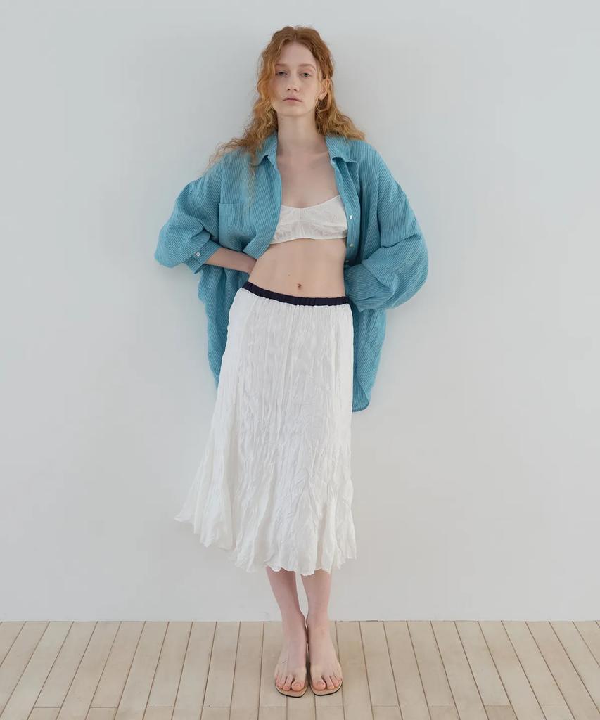 Poeteuseoul Moi Wrinkles Skirt_White