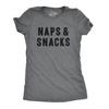Naps & Snacks Funny Women's T-Shirt, Foodie Tee