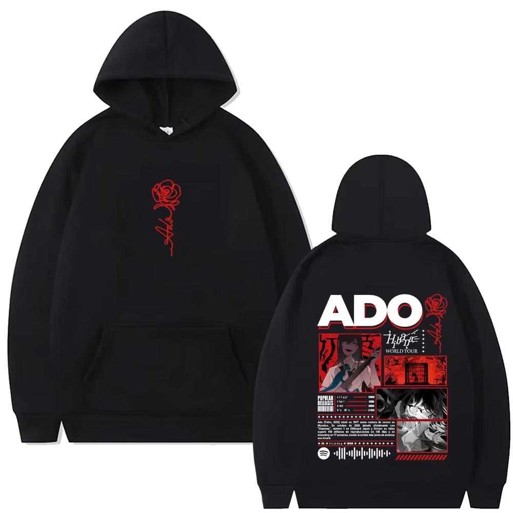 Sweatshirts à capuche en édition limitée Ado Hibana World Tour Hommes Femmes Mode Sweatshirts à capuche Musique Pop Streetwear Style Japonais Sweatshirts à capuche
