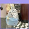 Cute Dog Print Backpack For Teens With Large Capacity And Nylon Material For Daily Use