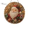 Winter Festival Party Accessories Christmas Faux Pearl Art Kit, DIY Rhinestone Gem Painting Craft, Santa Tree Front Wall Hanging Ornaments Stocking