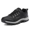 Mens Hiking Shoes Breathable Climbing Hiking Sneakers Men Trainers Comfortable Walking Casual Shoes Male PU Leather Camping Shoes