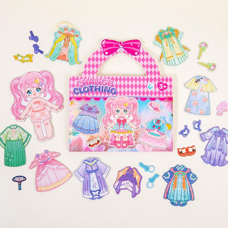 Princess Magnetic Dress-Up Stickers for Girls - Reusable DIY Toy