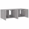 Wall Mounted TV Cabinets with LED Lights 2 pcs Grey Sonoma 60 x 35 x 41 cm