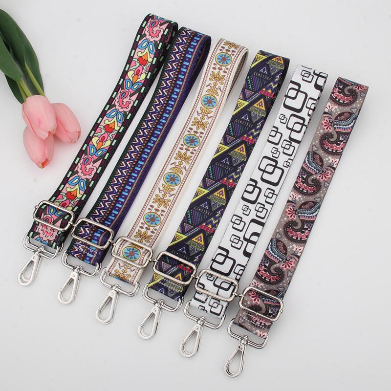 Adjustable Ethnic Print Crossbody Shoulder Strap for Women's Bag - Multicolor Accessory