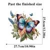 Hand-painted Butterfly Flower Wall Sticker for Bathroom Toilet Lid Decoration Waterproof Self-adhesive Vinyl Toilet Sticker