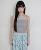 NOFFICIALNOFFICE Lace Trim Camisole Top Melange Grey