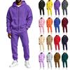 Set Hanorac Casual și Pantaloni de Trening pentru Bărbați, Jachetă Pullover din 2 Piese cu Pantaloni Jogger Conici pentru Sport sau