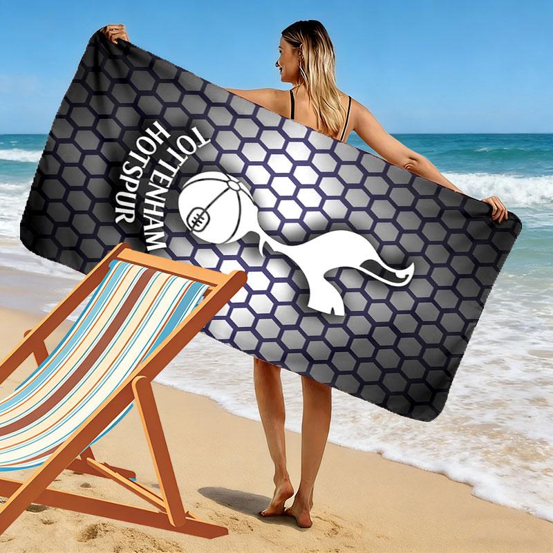 Spurs Logo Print Strandtuch, Großes Weiches Schnelltrocknendes Handtuch für Strand Camping Schwimmen