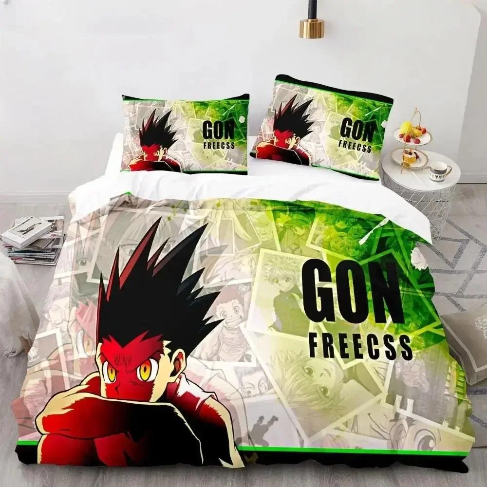 3D Print Anime Hunter X Hunter Duvet Cover Set Bedding Set Japanese Anime Twin Queen King Quilt Cover Pillowcases Home Textiles
