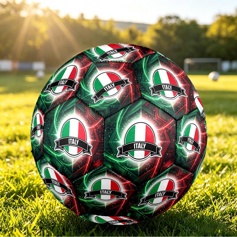 Italy Football Printed Size 5 Soccer Ball Wear Resistant Standard Adult Training Football Fan Gift for Indoor Outdoor Match Sports