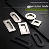 Stainless Steel Concealed Recessed Pull Handle for Drawers and Sliding Doors