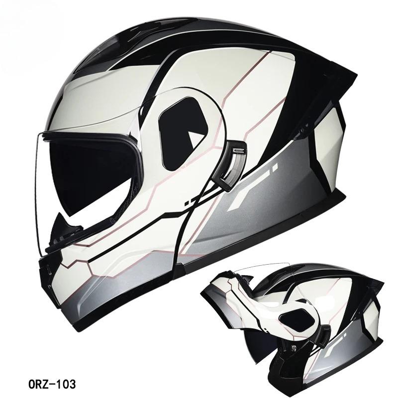 's Latest High-quality Motorcycle Modular Flip Helmet ABS Material Dual Lens Full Helmet DOT Batch
