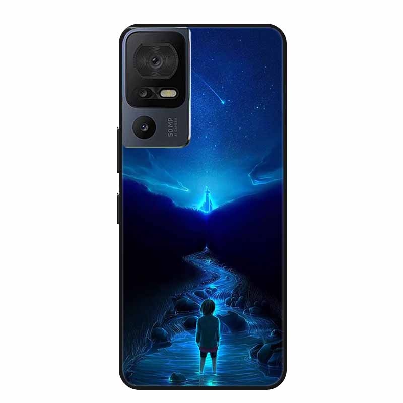 For TCL 40 SE Phone Case 40SE Coque Black Silicone Soft Back Cover Case For TCL 40 SE Case Funda For TCL40SE Capa 6.75" Shell