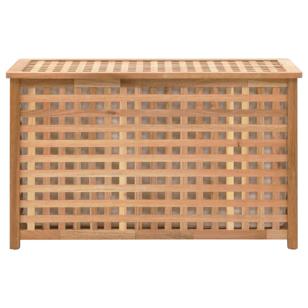 Vidaxl Laundry Basket, 77.5X37.5X46.5 Cm, Solid Walnut Wood