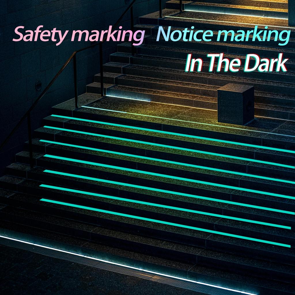 Leuchtendes Fluoreszierendes Nachtklebeband Selbstklebend Leuchtet im Dunkeln Aufklebeband Sicherheit Sicherheit Heimdekoration Warnung
