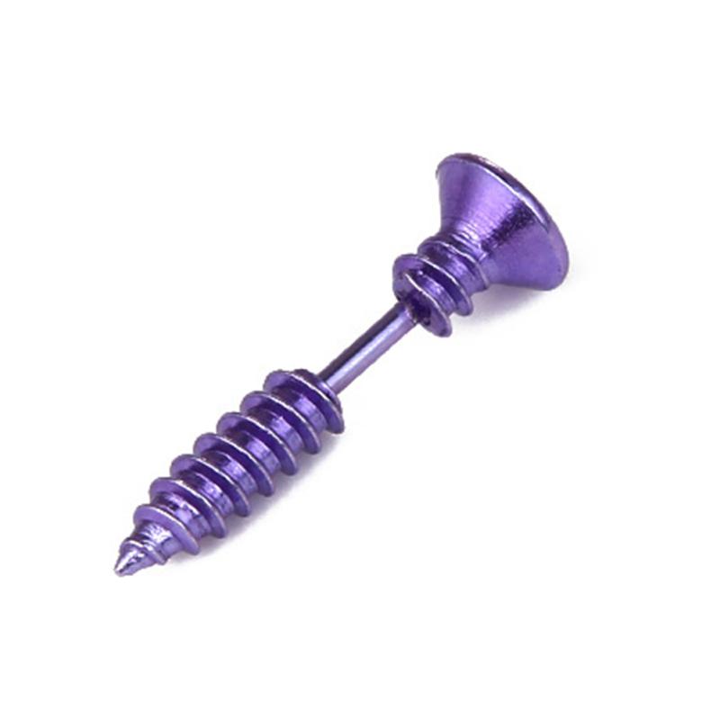 Unisex Rustfrit Stål Piercing Søm Skrue Øreringe Punk Helix Øre Piercinger Mode Smykker