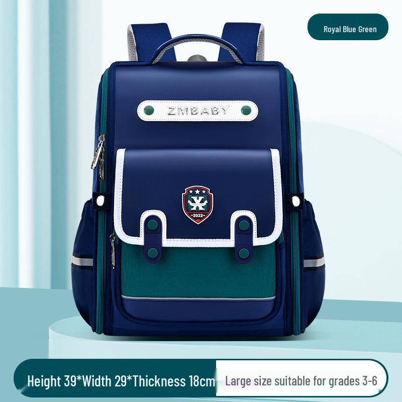 British Style Lightweight Backpack for Grades 1-3: Boys' & Girls' Sesame Design