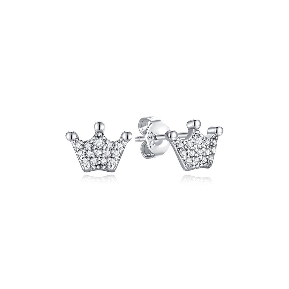 Original 925 Silver Earrings Infinity Love Heart Piercing Crystals Stud Earings For Women Birthday Gift Luxury Jewelry