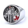 Popular Trendy Personalized Templar Cross Ring