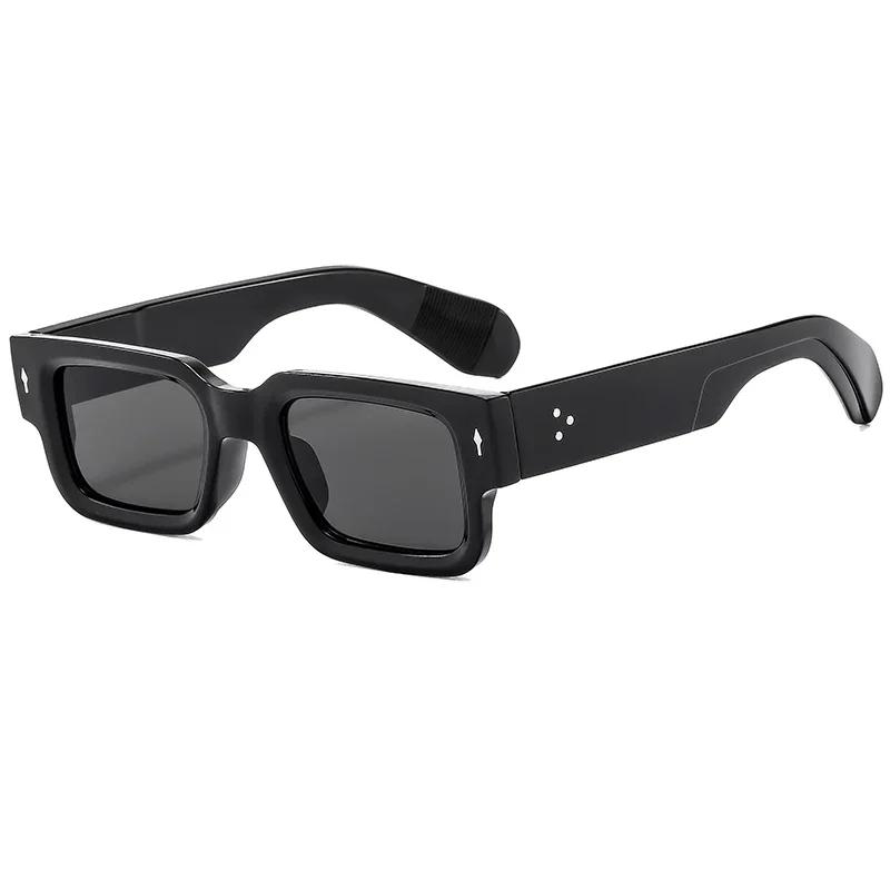 Classical High Square Rivet Sunglasses Men Women Punk Rectangle Design Retro UV400 Sun Glasses Fashion Eyewear