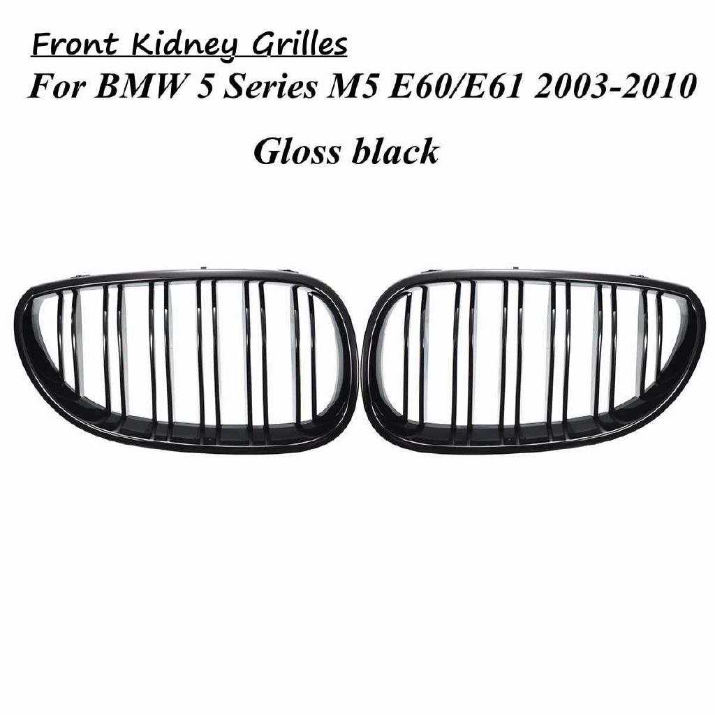 Grelha Dianteira Esportiva Preta Grelhas Rim Grelha Para BMW Série 5 M5 E60/E61 2004 2005 2006 2007 2008 2009 2010 Brilhante