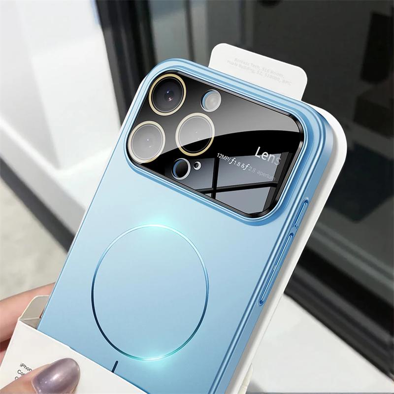 Luxury Camera Protection For Magsafe Phone Case for iPhone 16 15 14 13 12 11 Pro Max Magnetic Wireless Charging Shockproof Hard PC Cover