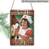 2D Flat 1pc Vintage Nurse-Themed Aluminum Sign - Retro Style Metal Wall Decor with Red Cross Nurse, Weatherpro of Material & Pre-Drilled Holes - 8x12