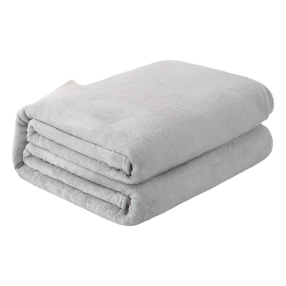 Sofa Blanket Solid Color Flannel Blanket Thickened Thin Summer Sleep Blanket Skin-friendly Cover Blanket Bedroom