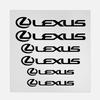 6pcs Car Brake Caliper Stickers Heat Resistant Waterproof Decal For Lexus GS GX IS LS LX NX RX RX270 Ct200h IS250 ES 220D IS300 QN7