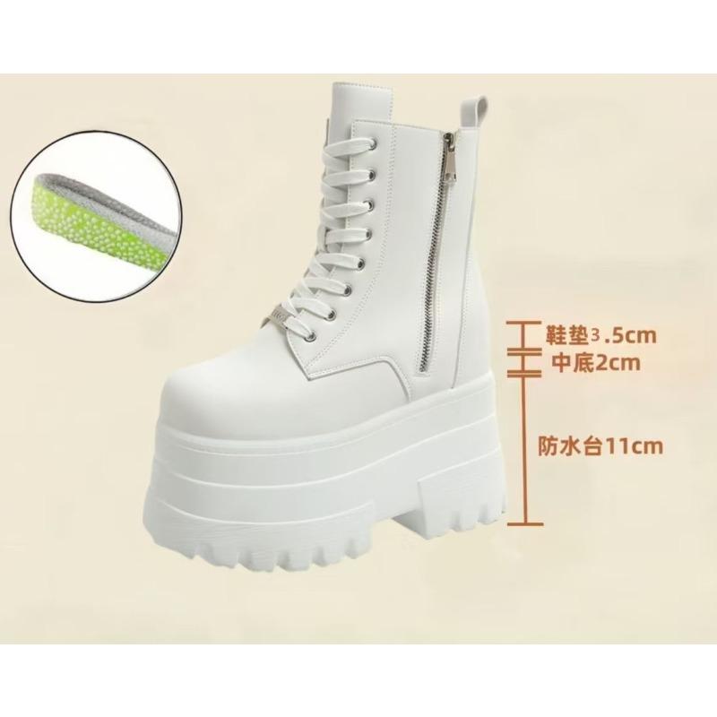 Móda 17 CM,13CM Dámské Platformové Boty Ležérní Outdoorová Obuv Robustní Jednoduchý Šněrovací Design Kotníkové Boty Cool Noční Klub Párty Černé Boty