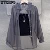 Shirts Women Sun-proof Thin Summer Transparent Fashion Casual Retro Sweet Cool Streetwear