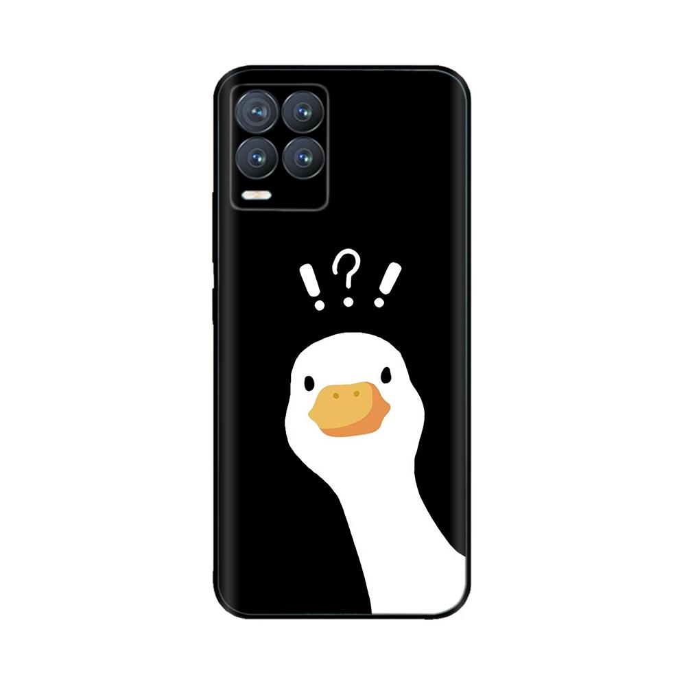 Capa para Realme 8 Animal Fofo Silicone Líquido Macio Capa para Realme 8 Pro 8i Realme8 4G RMX3085 Proteção Total Capas Duráveis