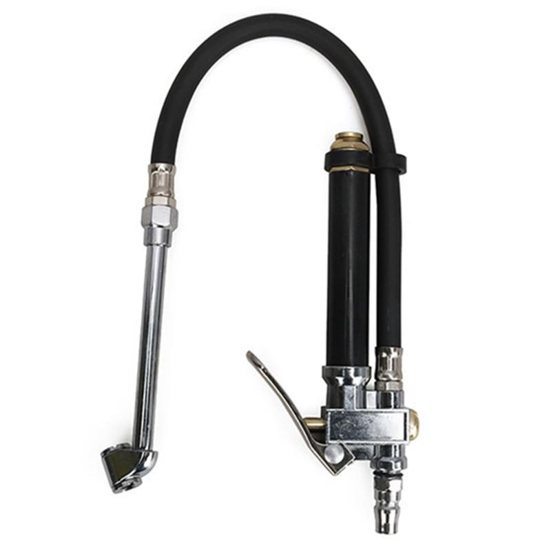 Manomètre de gonflage robuste de 10 à 120 PSI à baïonnette avec tuyau et mandrin « direct » pour compresseurs d'air pour pneus