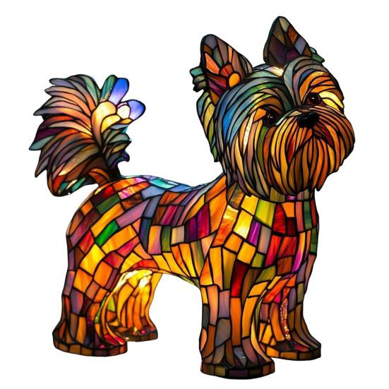 Köpek Serisi Sanat Gece Lambası Dekor Yumuşak Işık Titreşimsiz USB ile Çalışan LED Masa Lambası El Boyaması Evcil Hayvan Temalı Masa Aksesuarı