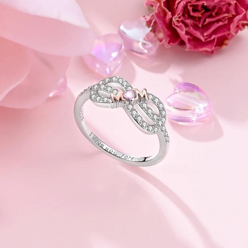 Authentic Copper Metal Metal Ring Romantic Love Special Mother's Day Series Zircon Heart Ring Elegant Exquisite Party High Quality Fine Jewelry