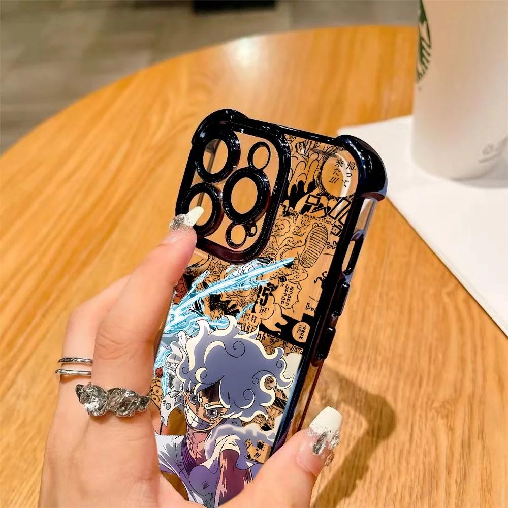 Anime o-ones-l-luffys p-pieces Plating Phone Case For Samsung S26 S25 S24 S23 S22 Note20 Edge Plus Ultra 4G 5G Anti Fall Airbag