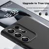Samsung S24 Ultra Phone Case, Premium Liquid Silicone Soft, Full Lens Protection,, Shockproof, Solid Color, Simple, Black Outer Case