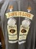 Tito's Handmade Vodka Austin Texas Love Is Love Gray Medium T-shirt Vintage Look Unisex T-Shirt