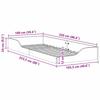 Brown Bed Frame 100 x 220 cm Solid Pine Wood