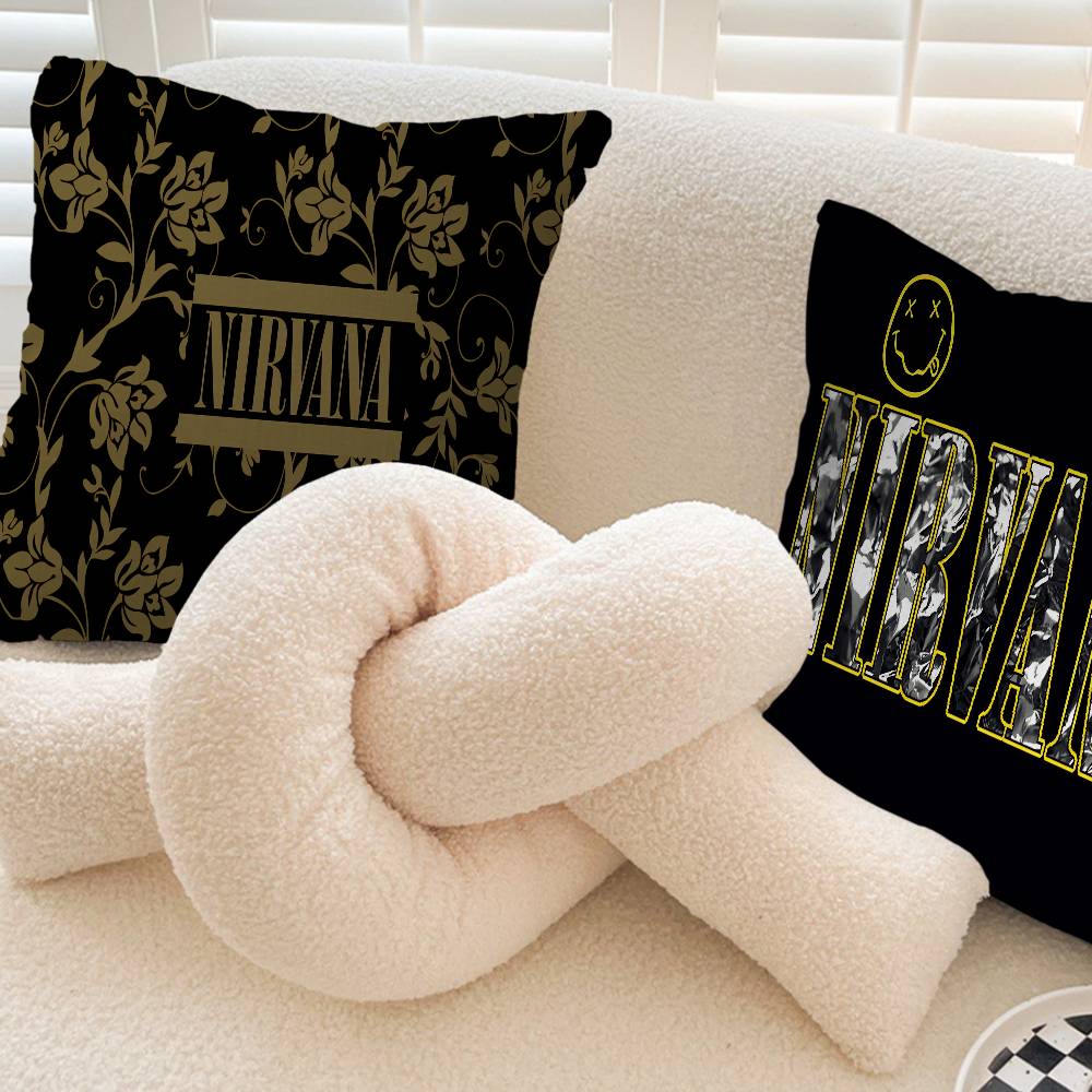 N-Nirvana Band Pillow Gift Home Office Decoration Pillow Bedroom Sofa Car Cushion CoverPillow Case