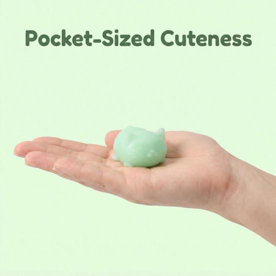 Kitten Squeeze Stress Toy, Soft Cat Fidget Ball, Cute Animal Decompression Toy for Office Desk, Gift for Cat Lovers